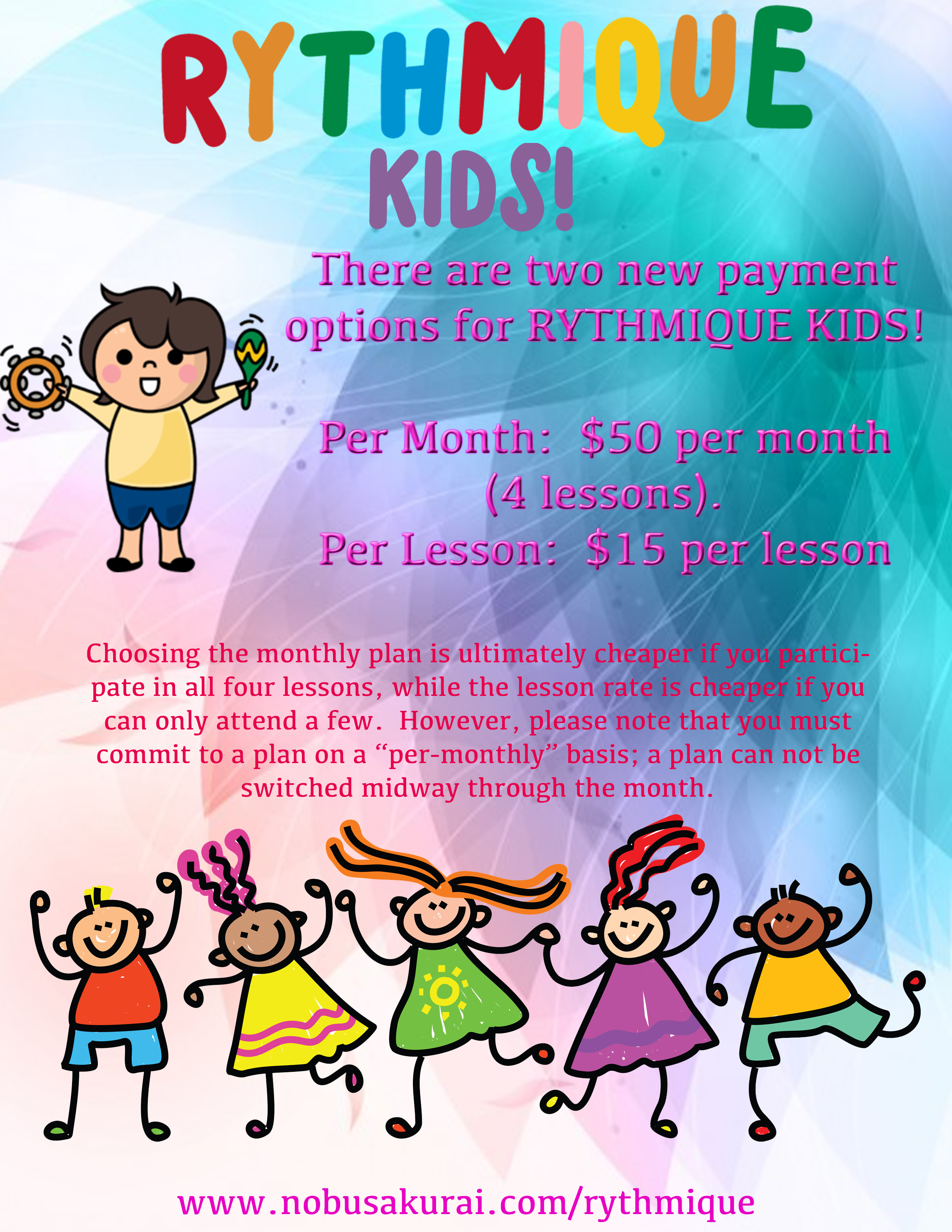 RYTHMIQUE KIDS! Payment Plans + Japanese Kids Class