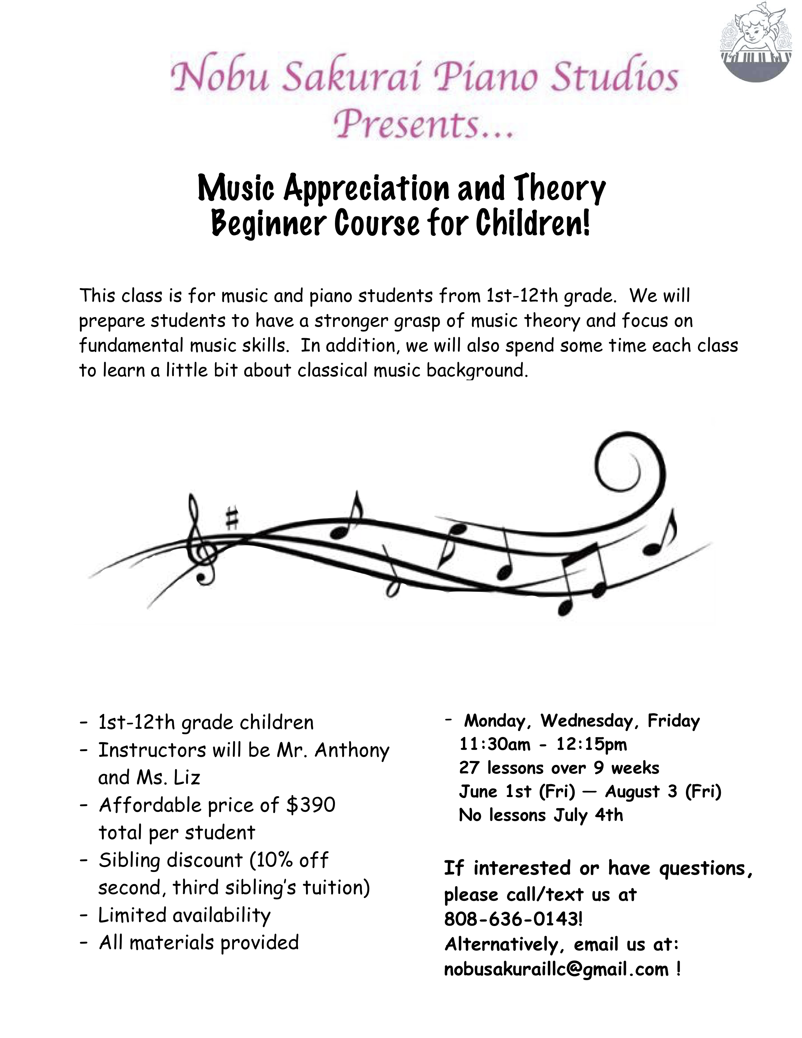 Music Appreciation and Theory Beginner Course for Children!
